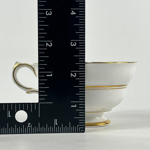 Copelands Grosvenor China England Teacup Saucer Set Purple Floral Gold Trim - Picture 10 of 15